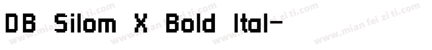 DB Silom X Bold Ital字体转换